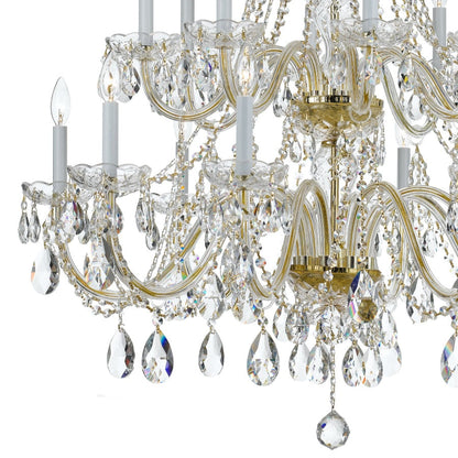 Crystorama Lighting Group Traditional Crystal 16 Light 37" Wide Crystal Chandelier with Swarovski Strass Crystal Accents