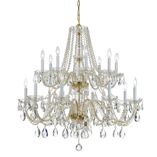 Crystorama Lighting Group Traditional Crystal 16 Light 37" Wide Crystal Chandelier with Swarovski Spectra Crystal Accents