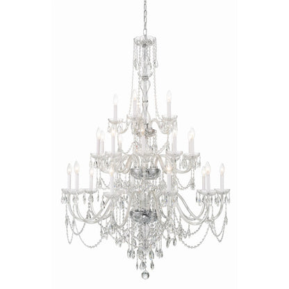 Crystorama Lighting Group Traditional Crystal 25 Light 45" Wide Crystal Candle Style Chandelier