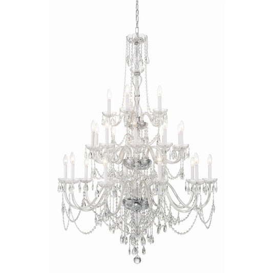 Crystorama Lighting Group Traditional Crystal 25 Light 45" Wide Crystal Candle Style Chandelier