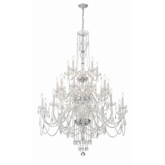 Crystorama Lighting Group Traditional Crystal 25 Light 45" Wide Crystal Candle Style Chandelier