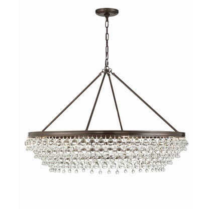 Crystorama Lighting Group Calypso 8 Light 40" Wide Chandelier with Clear Glass Accents