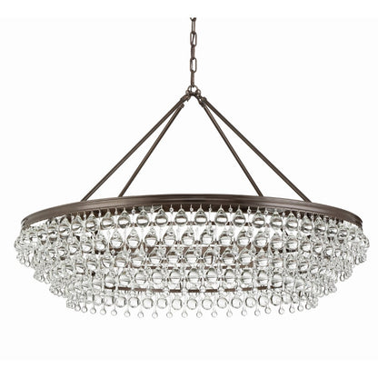Crystorama Lighting Group Calypso 8 Light 40" Wide Chandelier with Clear Glass Accents