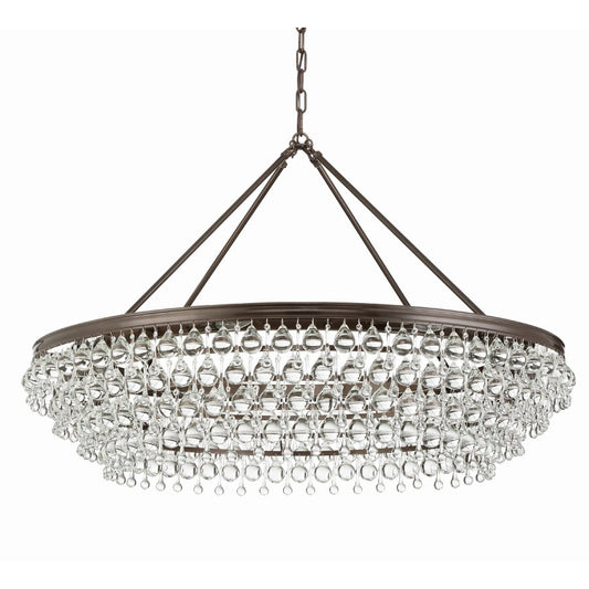 Crystorama Lighting Group Calypso 8 Light 40" Wide Chandelier with Clear Glass Accents