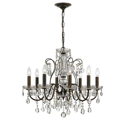 Crystorama Lighting Group Butler 8 Light 26" Wide Crystal Chandelier with Swarovski Strass Crystal Accents