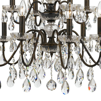 Crystorama Lighting Group Butler 12 Light 29" Wide Crystal Chandelier with Swarovski Strass Crystal Accents