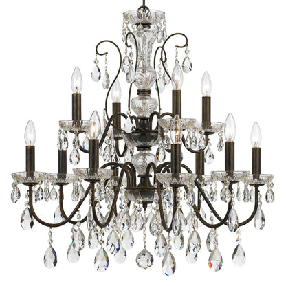Crystorama Lighting Group Butler 12 Light 29" Wide Crystal Chandelier with Swarovski Spectra Crystal Accents