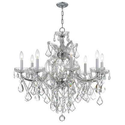 Crystorama Lighting Group Maria Theresa 9 Light 28" Wide Crystal Chandelier with Swarovski Strass Crystal Accents