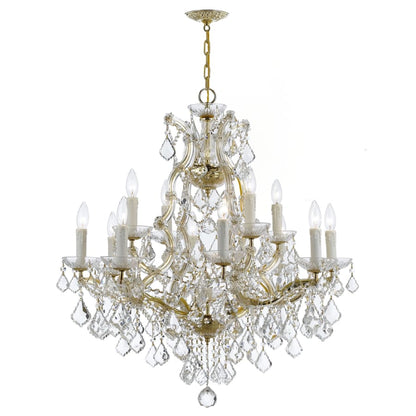 Crystorama Lighting Group Maria Theresa 13 Light 29" Wide Crystal Chandelier with Swarovski Strass Crystal Accents
