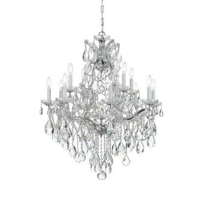Crystorama Lighting Group Maria Theresa 13 Light 28" Wide Crystal Chandelier with Swarovski Strass Crystal Accents