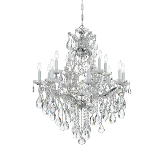 Crystorama Lighting Group Maria Theresa 13 Light 28" Wide Crystal Chandelier with Swarovski Strass Crystal Accents