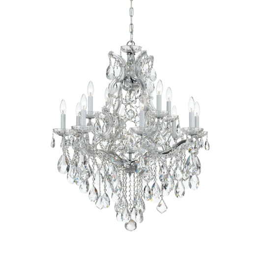 Crystorama Lighting Group Maria Theresa 13 Light 28" Wide Crystal Chandelier with Swarovski Spectra Crystal Accents