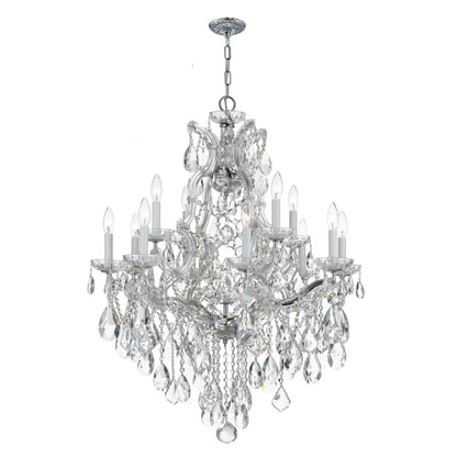 Crystorama Lighting Group Maria Theresa 13 Light 28" Wide Crystal Chandelier with Swarovski Strass Crystal Accents