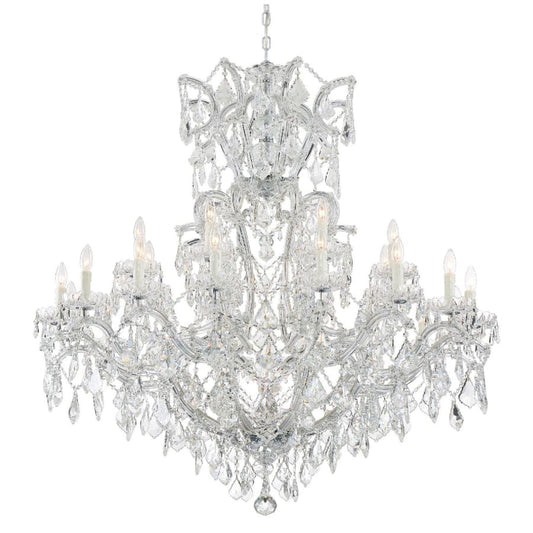 Crystorama Lighting Group Maria Theresa 25 Light 46" Wide Crystal Chandelier with Hand Cut Crystal Accents