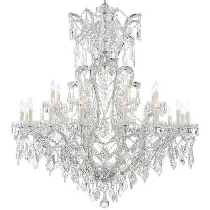 Crystorama Lighting Group Maria Theresa 25 Light 46" Wide Crystal Chandelier with Hand Cut Crystal Accents