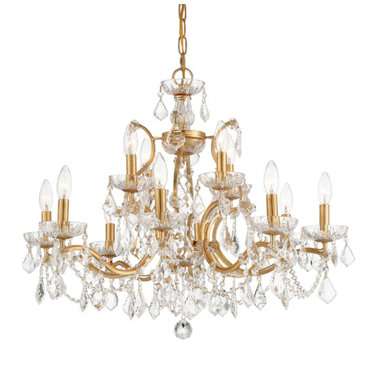 Crystorama Lighting Group Filmore 12 Light 29" Wide Crystal Candle Style Chandelier