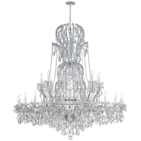 Crystorama Lighting Group Maria Theresa 37 Light 64" Wide Crystal Chandelier with Swarovski Strass Crystal Accents