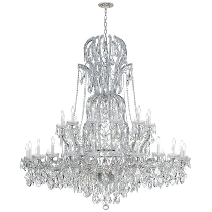 Crystorama Lighting Group Maria Theresa 37 Light 64" Wide Crystal Chandelier with Swarovski Spectra Crystal Accents