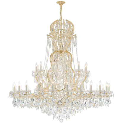Crystorama Lighting Group Maria Theresa 37 Light 64" Wide Crystal Chandelier with Swarovski Strass Crystal Accents