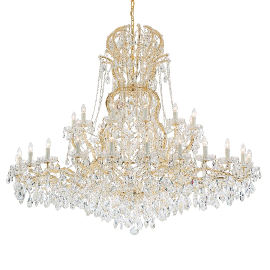 Crystorama Lighting Group Maria Theresa 37 Light 64" Wide Crystal Chandelier with Swarovski Strass Crystal Accents