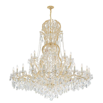 Crystorama Lighting Group Maria Theresa 37 Light 64" Wide Crystal Chandelier with Swarovski Strass Crystal Accents