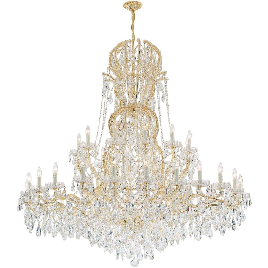 Crystorama Lighting Group Maria Theresa 37 Light 64" Wide Crystal Chandelier with Swarovski Strass Crystal Accents