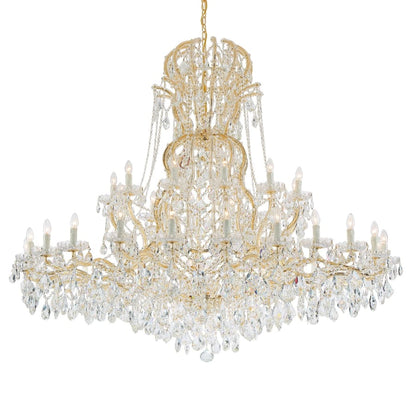 Crystorama Lighting Group Maria Theresa 37 Light 64" Wide Crystal Chandelier with Swarovski Spectra Crystal Accents