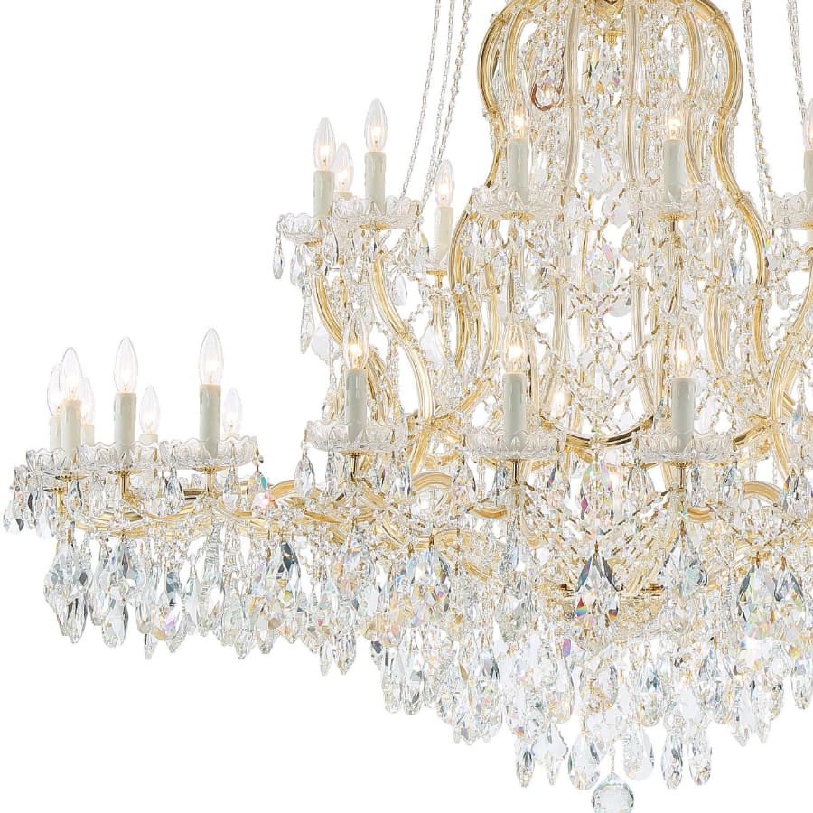 Crystorama Lighting Group Maria Theresa 37 Light 64" Wide Crystal Chandelier with Swarovski Spectra Crystal Accents
