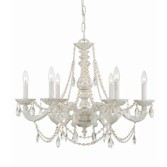 Crystorama Lighting Group Paris Market 6 Light 28" Wide Crystal Chandelier with Swarovski Strass Crystal Accents