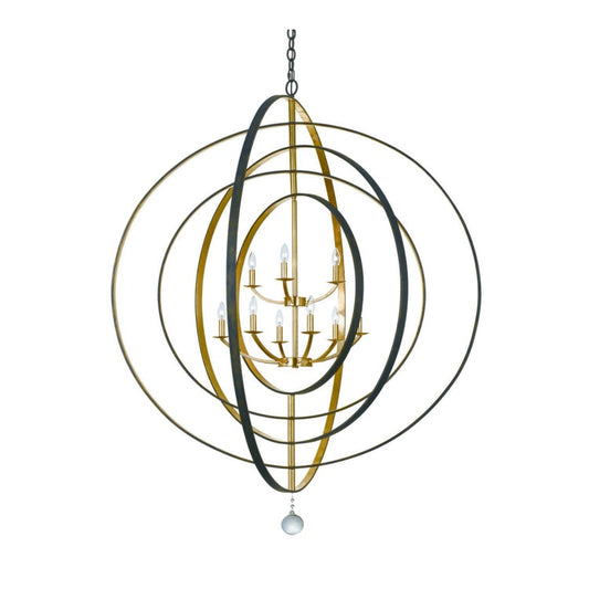 Crystorama Lighting Group Luna 9 Light 48" Wide Taper Candle Style Chandelier