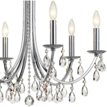 Crystorama Lighting Group Bridgehampton 6 Light 26" Wide Crystal Chandelier with Swarovski Strass Crystal Accents