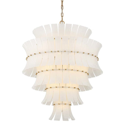 Crystorama Lighting Group Abigail 21 Light 30" Wide Chandelier with Curved White Glass