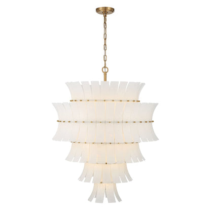 Crystorama Lighting Group Abigail 21 Light 30" Wide Chandelier with Curved White Glass