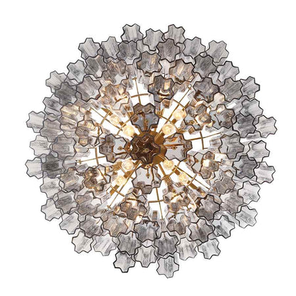 Crystorama Lighting Group Addis 16 Light 32" Wide Chandelier with Smoke Tronchi Glass