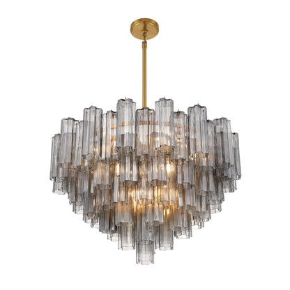 Crystorama Lighting Group Addis 16 Light 32" Wide Chandelier with Smoke Tronchi Glass