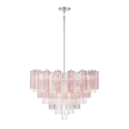 Crystorama Lighting Group Addis 16 Light 32" Wide Chandelier with Spring Tronchi Glass