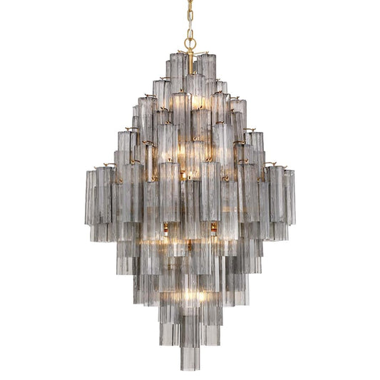 Crystorama Lighting Group Addis 20 Light 32" Wide Chandelier with Smoke Tronchi Glass