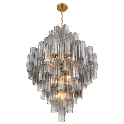 Crystorama Lighting Group Addis 20 Light 32" Wide Chandelier with Smoke Tronchi Glass