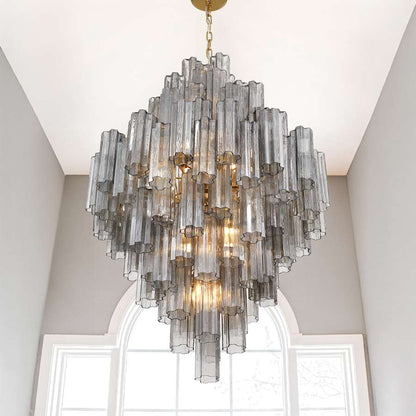 Crystorama Lighting Group Addis 20 Light 32" Wide Chandelier with Smoke Tronchi Glass
