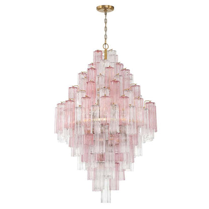 Crystorama Lighting Group Addis 20 Light 32" Wide Chandelier with Spring Tronchi Glass