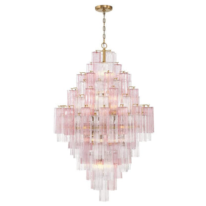 Crystorama Lighting Group Addis 20 Light 32" Wide Chandelier with Spring Tronchi Glass
