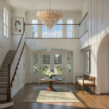 Crystorama Lighting Group Addis 28 Light 49" Wide Waterfall Chandelier