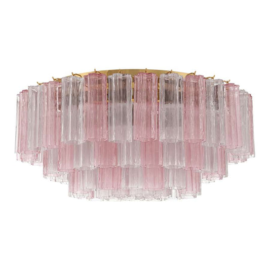 Crystorama Lighting Group Addis 16 Light 32" Wide Flush Mount Ceiling Fixture with Spring Tronchi Glass