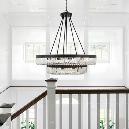 Crystorama Lighting Group Alister 26 Light 42" Wide Ring Chandelier with Clear Glass Shades
