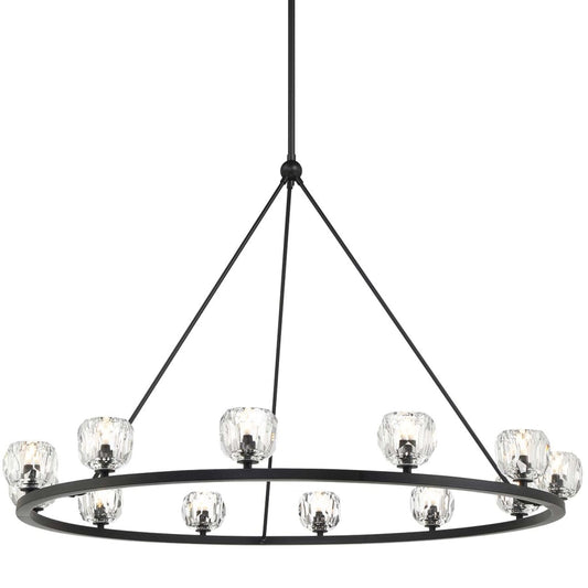 Crystorama Lighting Group Aragon 12 Light 48" Wide LED Crystal Ring Chandelier