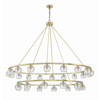 Crystorama Lighting Group Aragon 30 Light 60" Wide LED Crystal Ring Chandelier