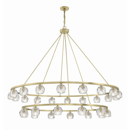 Crystorama Lighting Group Aragon 30 Light 60" Wide LED Crystal Ring Chandelier
