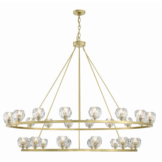 Crystorama Lighting Group Aragon 30 Light 60" Wide LED Crystal Ring Chandelier