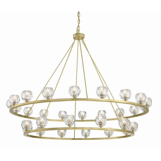 Crystorama Lighting Group Aragon 30 Light 60" Wide LED Crystal Ring Chandelier