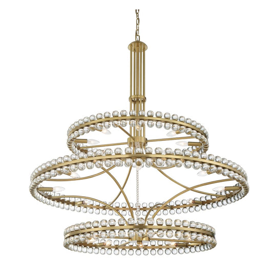 Crystorama Lighting Group Clover 24 Light 48" Wide Ring Chandelier with Glass Ball Accents